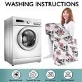 thumbnail image 6 of Wearable Oversized Blanket,White Floral Skull Pattern Wearable Blanket Hoodie for Adults,Cozy Hooded Blankets with Super Pockets,Super Warm Fuzzy Pullover for Women & Men, 6 of 6