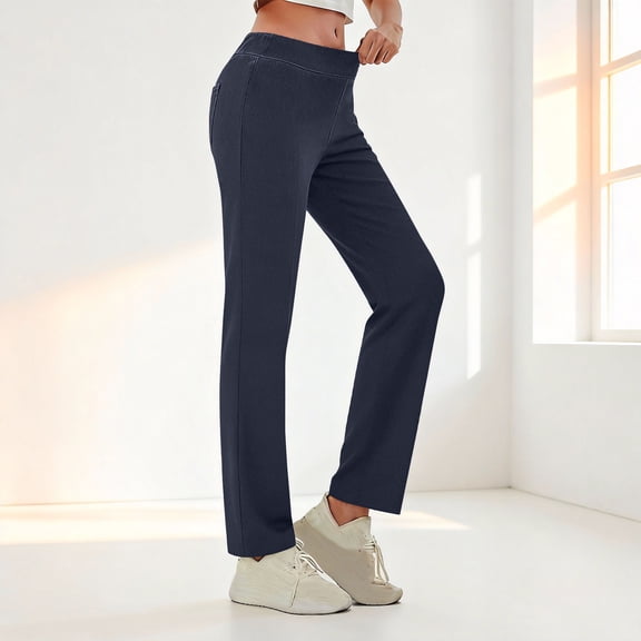 Women Pull on Stretchy Jeans High Waisted Elastic Waist Denim Pants with Pockets Comfortable Casual High Rise Jeans for Everyday Wear All Season