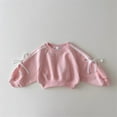 thumbnail image 5 of Girl Outfits Long Sleeve Bowknot Crewneck Sweatshirt Pants Tracksuit Set Girls Clothes Pink 2-3 Years, 5 of 5