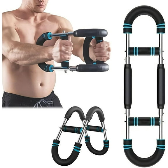 Adjustable Twister Arm Trainer, Chest Expander Workout Equipment, Portable Shoulder Strength Exerciser Machine for Men, Power Twister Bar, Forearm Strengthener for Home Gym Fitness Training