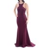 Xscape Women's Dress Petite Halter Sleeveless Ball Gown Purple 2P