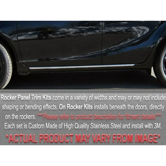 Stainless Steel Rocker Panel Trim 2Pc Fits 2008-2012 Honda Accord TH28251 QAA