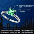 thumbnail image 2 of Gem Stone King 14K White Gold Rainforest Topaz Solitaire Engagement Ring for Women | 1.30 Cttw | Princess 6MM | Gemstone November Birthstone | Size 7, 2 of 6