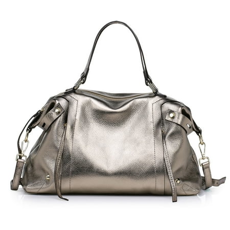 - Kattee Ladies' Soft Cowhide Genuine Leather Large Tote Handbag Fit 15
