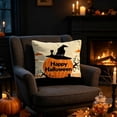 thumbnail image 4 of Halloween Pillow Covers Cute Pumpkin Ghost Decorative Pillow Cases Soft Fall Throw Pillow Covers for Sofa Couch Bedroom by OVFUIZ, 4 of 6