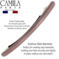 thumbnail image 3 of Camila Paris CP2976 French Hair Barrette Large Handmade Brown, Long Skinny Strong Hold Grip Hair Clips for Women, Thin Automatic No Slip and Durable Styling Girls Hair Accessories, Made in France, 3 of 32