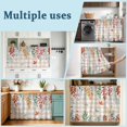 thumbnail image 6 of Colorful Leaves Fall Oven Skirt Curtain for Kitchen Decor 28"x35", Autumn Botanical Brown Checked Self Adhesive Stove Curtains Skirt Cabinet Curtains for Bathroom Laundry Room, 6 of 8