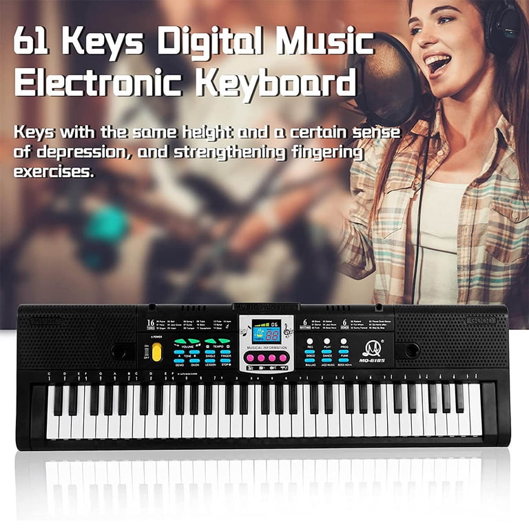 Fixdono Kids Keyboard Piano with Microphone, 61 Keys Electric