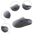 thumbnail image 3 of Gubotare Slippers for Men Outdoor Men's Fuzzy Sherpa Lined Slippers Warm Memory Foam Non-slip Slippers Slip-on House Shoes for Indoor Outdoor Size 9.5 (Grey,9.5), 3 of 5
