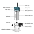 thumbnail image 4 of Mistaha 800W Aluminum Body Woodworking Trimming Machine Set with Adjustable 6-Speed Button Switch - Thick Shell Design, Linear Guide Tooth, Edge Wheel, Wrenches, Carbon Brushes - for Woodworking, 4 of 6