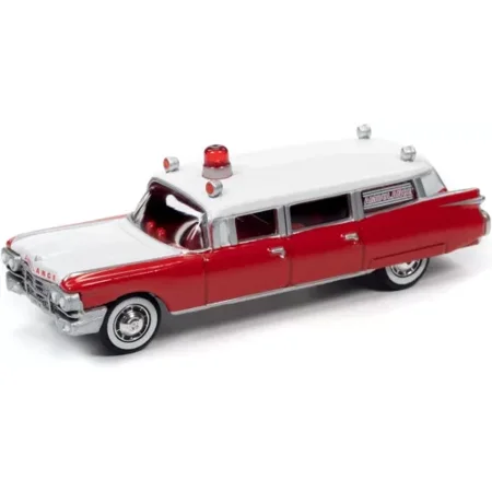 Johnny Lightning 1:64 1959 Red Cadillac Ambulance Model JLSP098-4F