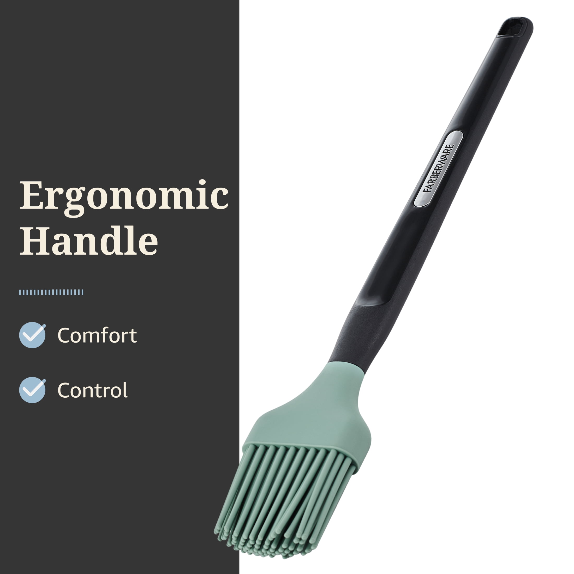 Farberware Professional Silicone Basting Brush with Plastic Handle Sage Green