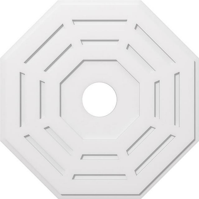 Ekena Millwork CMP40WN-07000 40 in. OD x 7 in. ID Square Westin Architectural Grade PVC Contemporary Ceiling Medallion