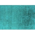 thumbnail image 1 of Ahgly Company Machine Washable Indoor Rectangle Oriental Turquoise Blue Industrial Area Rugs, 2' x 3', 1 of 4