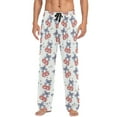 thumbnail image 4 of joogoo Men's Pajama Pants Blue Bows Disco Balls Soft Long Sleep Lounge Pjs Bottoms L, 4 of 7