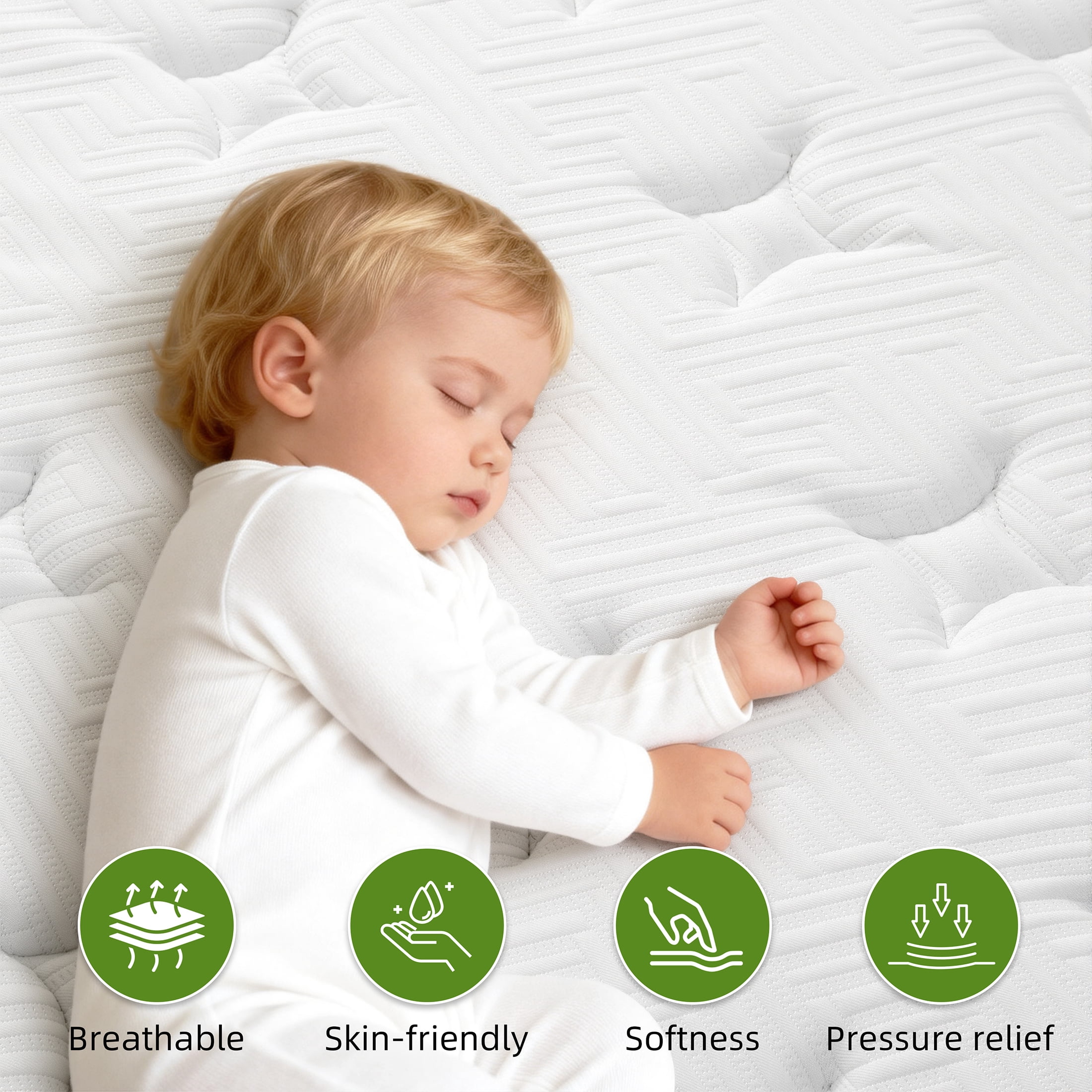12 inch Twin Mattress, Sesslife Memory Foam Mattress in a Box, Cooling Gel Hybrid Mattress with Knitted Fabric, Twin Size Individual Pocket Spring Mattress, Medium Firm, CertiPUR-US, White/Black