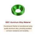 thumbnail image 4 of Unique Bargains Lot de 30 Rondelles à Encastrer M3 en Alliage d'Aluminium Anodisé pour Finition, Vert, 4 of 4