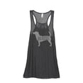 thumbnail image 1 of Thread Tank Jack Russell Dog Silhouette Women's Sleeveless Flowy Racerback Tank Top Charcoal X-Large, 1 of 5