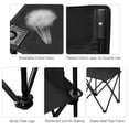 thumbnail image 6 of Costway Portable 6 Seats Folding Chair Bench Outdoor Sports Camping W/Carry Bag Black, 6 of 11