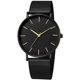 thumbnail image 1 of Reloj de Pulsera Minimalista de Moda para Hombres Relojes Ultrafinos Simples Relojes de Cuarzo analógico de Tres Pines con Correa de Malla de Acero Inoxidable, 1 of 4