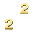 thumbnail image 2 of maskred House Numbers for Outside Simple Style Numerical Signs Sign Exquisite Number Mark Accessories Number Mark Marking Accessory Number 2 2PCS, 2 of 6