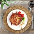 thumbnail image 6 of SPOKKI 8Pcs 12inch Woven Placemats Round, Natural Water Hyacinth Weave Placemat for Dining Table, Large Handmade Woven Placemats Heat Resistant Non-Slip, 6 of 7