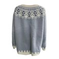 thumbnail image 3 of Fair Isle Sweater Women Fall Knitted Vintage Embroidered Sweaters Crewneck Stripes Long Sleeve Casual Boho Tops Sky Blue M, 3 of 3