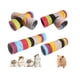 thumbnail image 5 of Juguete de túnel para hámster, lienzo de arcoíris, tubo para animales pequeños, tubo escondite para hámster, túnel de color para mascotas pequeñas (bidireccional) oso de fresa Electrónica, 5 of 5