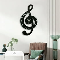 Wall Clock, Music Symbol Wall Clock,Silence Home Decor Wall Watch Clock Creative Clock for Bedroom & Living Room