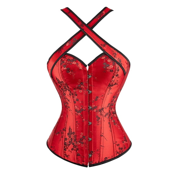 Corset with Straps Sexy Red Corset Tops for Women's Bustiers & Corsets Plus Size