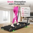 thumbnail image 4 of AKLUER 2.5HP Brushless Motor Treadmill, with 6% Manual Incline 2 in 1 Walking Pad, Romote Control, Phone Holder, 0.6-4 MPH Speed Range, Portable Running Walking Machine, 4 of 7