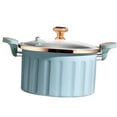 thumbnail image 2 of GROWTH TANK 8L Soup Pot Rice Cooker with Lid Glass Noodle Bowl Glass Cookware Heat Resistant blue, 2 of 9