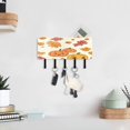 thumbnail image 6 of Stylish Acrylic Key Holder Wall Mount small shelf with hooks Decorative & Functional for Home Organization Pumpkins and Autumn Leaves, 6 of 6