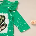 thumbnail image 6 of ZEHJUHAN Newborn Baby Girl's Clover & Leopard Print Romper Crew Neck Ruffle Long Sleeve Bell Bottom Onesie Green，0-3M, 6 of 10
