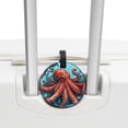 thumbnail image 3 of Fish 2pcs PU Leather Round Bag Tags Suitcase Handbag Tags with Privacy Cover and Name ID Tag for Travel Luggage, Handbags, Backpacks, School Bags, 3 of 6