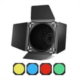 thumbnail image 1 of BD-04 Puerta de con Rejilla de Panal Filtros de Gel de 4 Colores para Reflector Estándar Bowen Accesorio de Fotografía, 1 of 8