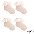 thumbnail image 2 of LYMAYTER 4 Pack Kids Girls Socks Toddler Ruffle Soft Eyelet Mesh Dress for Princess Socks 0-8Y, 2 of 7