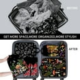 thumbnail image 4 of 6 Pcs Compression Packing Cubes Waterproof Suitcase Travel Bag Luggage Backpack Organizer Travel Cubes for Packing-Black Mushroom, 4 of 6