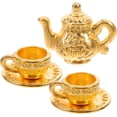 thumbnail image 1 of IFANLANDOR 1 Set of Miniature Metal Tea Set Vintage Alloy Simulation for Home Decoration, 1 of 6