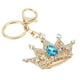 thumbnail image 3 of Llavero con forma de corona de diamantes de imitación, brillante, diseño exquisito, para coche, colgante, bolso, adorno, azul, 3 of 14