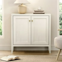 EYYTHUNG Sideboard Buffet Cabinets with Adjusable Shelves, Farmhouse Storage Cabinet, Credenza, Accent Cabinet, Kitchen Coffee Bar Console Table, Antique White