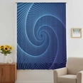 thumbnail image 2 of Blue Helix Stripes Sheer Curtains 108" Extra Long, Modern Minimalism Abstract Line Art Light Filering Curtains, Privacy Drapes Simi Floor to Veiling Curtain for Living Room Large Window Treatment, 2 of 9