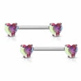 thumbnail image 2 of Ensemble de Griffes pour Mamelon et Barre Cœur Ab Bijoux Acier Chirurgical, 2 of 6