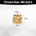 thumbnail image 2 of 100 Packs M2.5 Threaded Inserts Brass Heat Set Insert M2.5x3mm, OD 4mm Knurled Insert Nuts, 2 of 6
