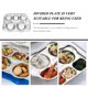 thumbnail image 3 of WORGEOUS Placa dividida de acero inoxidable Plato de alimentos para el hogar Bandeja de alimentos de dibujos animados Bandeja de alimentos Siring Bandeja, 3 of 8