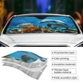 thumbnail image 5 of KAKALAD Ocean Sea Animal Turtle Dolphin Universal Windshield Car Sun Shades Accordion Folding Auto Aluminum Sunshade 51"x 27.5", 5 of 9