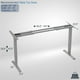thumbnail image 3 of Marco eléctrico para sentarse y estar sentado y escritorio VIVO DESK-E-200G, 100 kg, 3 of 8