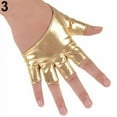 thumbnail image 4 of SPRING PARK Fashion Sexy Women Girls Solie Color Half Finger Fingerless Cool Driving Dance Gloves Gifts, 4 of 4