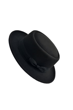 Pork Pie Hat Black Wide Brimmed Dress Up Pork Pie Hat Surprise Gift for Boyfriend Father Uncle Casual Hat