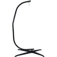 Sunnydaze Indoor/Outdoor Steel Metal CStand Hammock Chair Stand Only Black 300 lb Weight